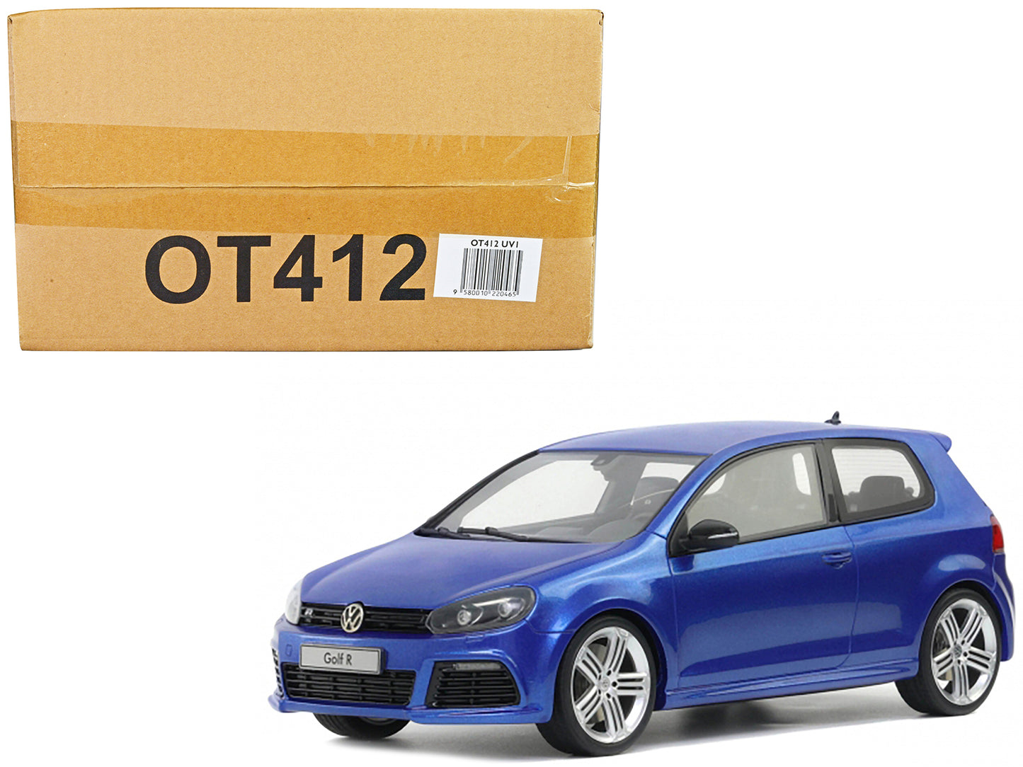 2010 Volkswagen Golf VI R Rising Blue Metallic Limited Edition to 3000 pieces Worldwide 1/18 Model Car by Otto Mobile