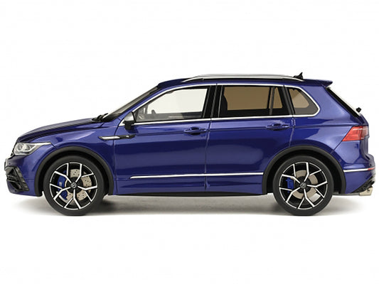 2021 Volkswagen Tiguan R Lapiz Blue Metallic Limited Edition to 1500 pieces Worldwide 1/18 Model Car by Otto Mobile