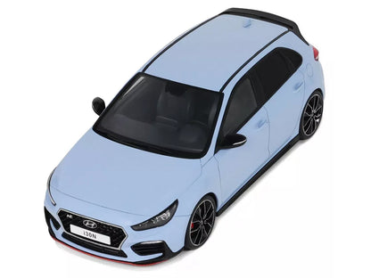 2017 Hyundai I30 N Light Blue Limited Edition to 2500 pieces Worldwide 1/18 Model Car by Otto Mobile