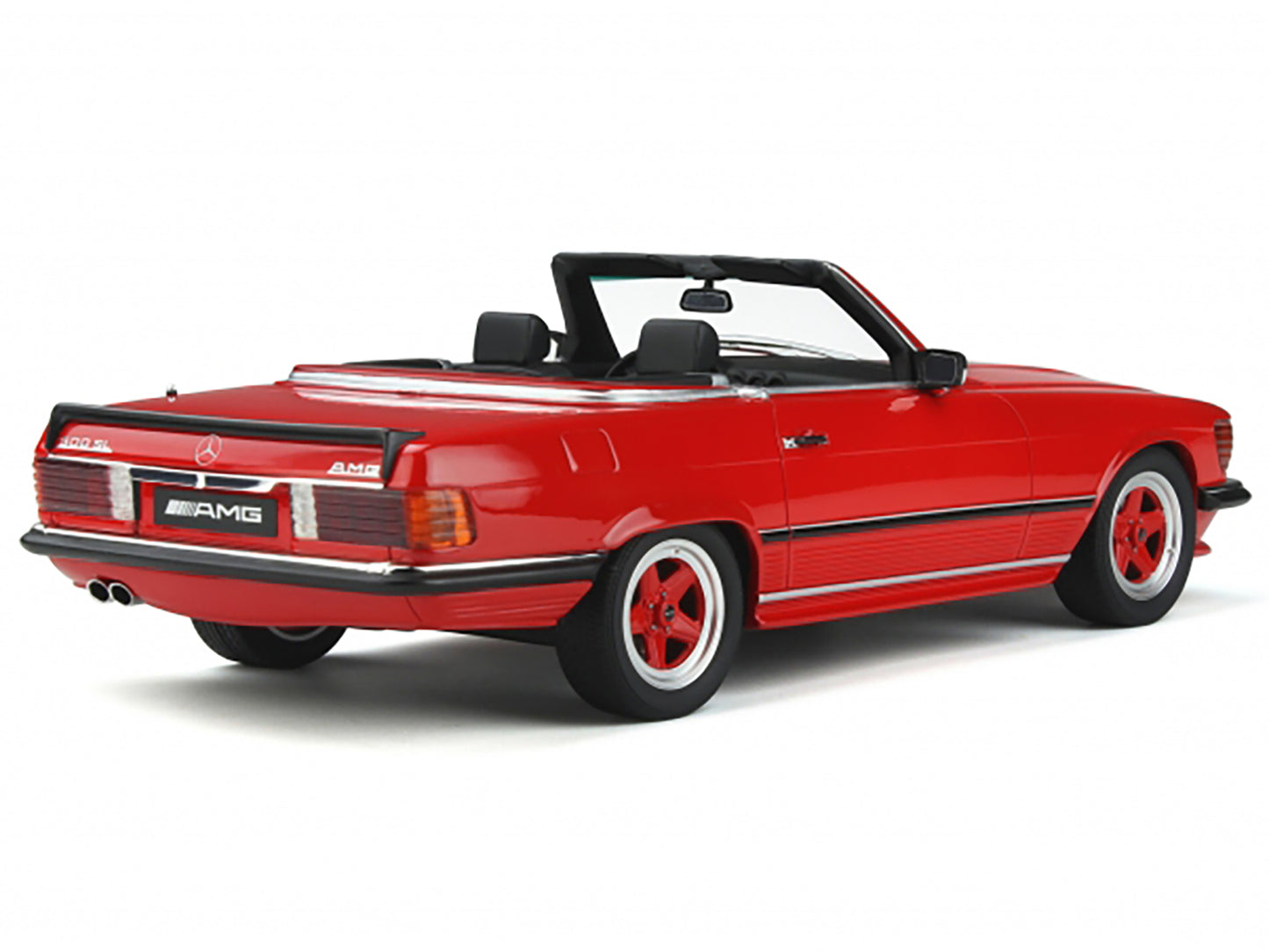 1986 Mercedes-Benz R107 500 SL AMG Signal Red Limited Edition to 2000 pieces Worldwide 1/18 Model Car by Otto Mobile