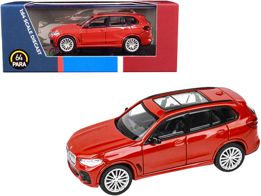 BMW X5 with Sunroof Toronto Red Metallic 1/64 Diecast Model Car by Paragon