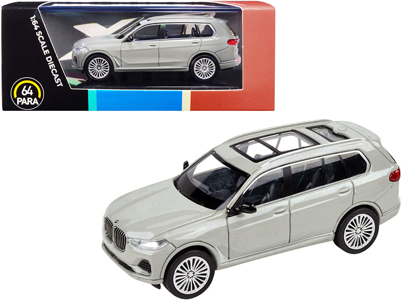 BMW X7 with Sunroof Nardo Gray 1/64 Diecast Model Car by Paragon