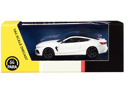 BMW M8 Coupe Alpine White with Black Top 1/64 Diecast Model Car by Paragon