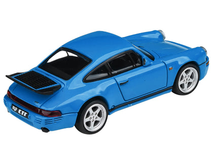 1987 RUF CTR Racing Blue 1/64 Diecast Model Car by Paragon Models