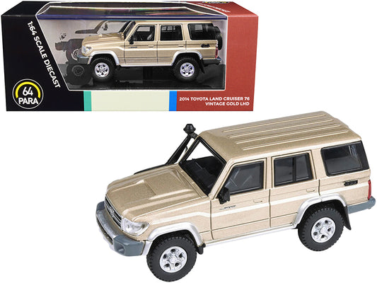 2014 Toyota Land Cruiser 76 Vintage Gold Metallic 1/64 Diecast Model Car by Paragon Models