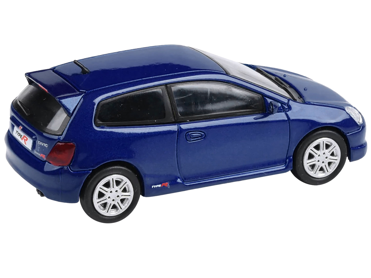 2001 Honda Civic Type R EP3 Vivid Blue Pearl Metallic 1/64 Diecast Model Car by Paragon Models