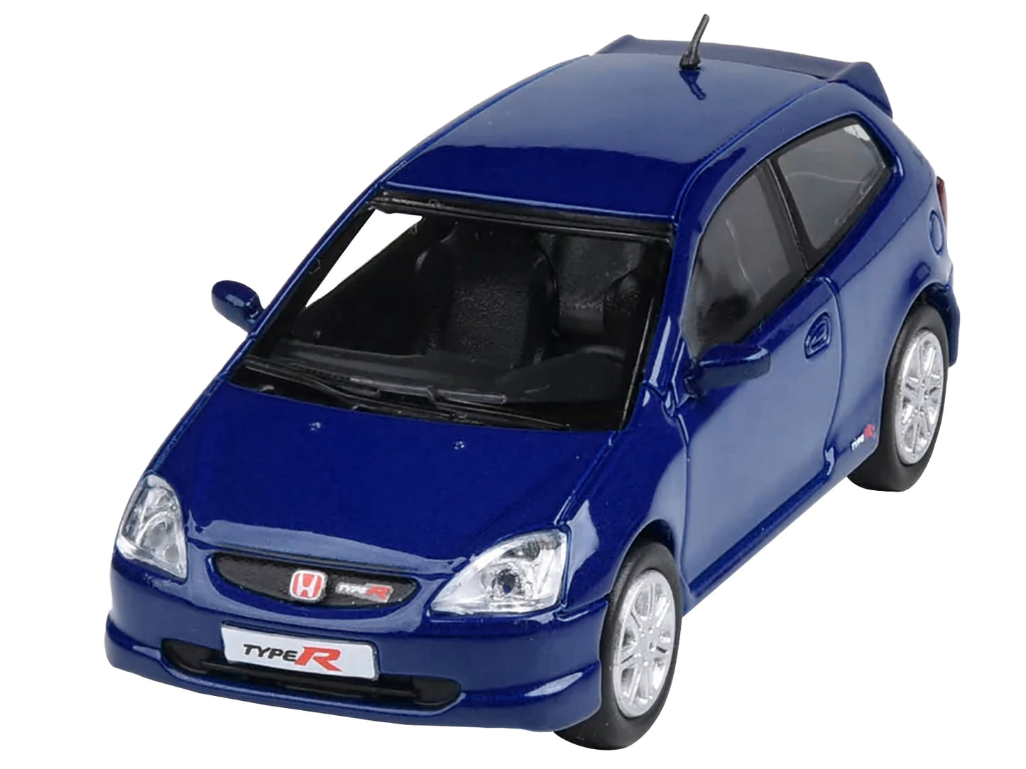 2001 Honda Civic Type R EP3 Vivid Blue Pearl Metallic 1/64 Diecast Model Car by Paragon Models