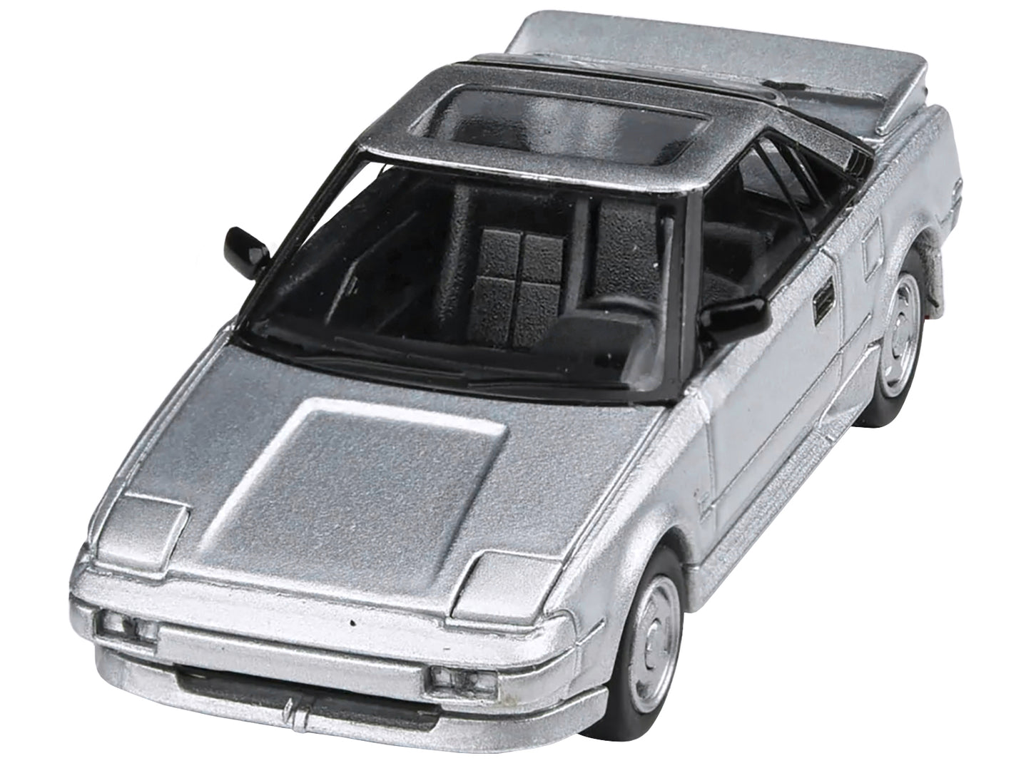 1985 Toyota MR2 MK1 Super Silver Metallic with Sunroof 1/64 Diecast Model Car by Paragon Models