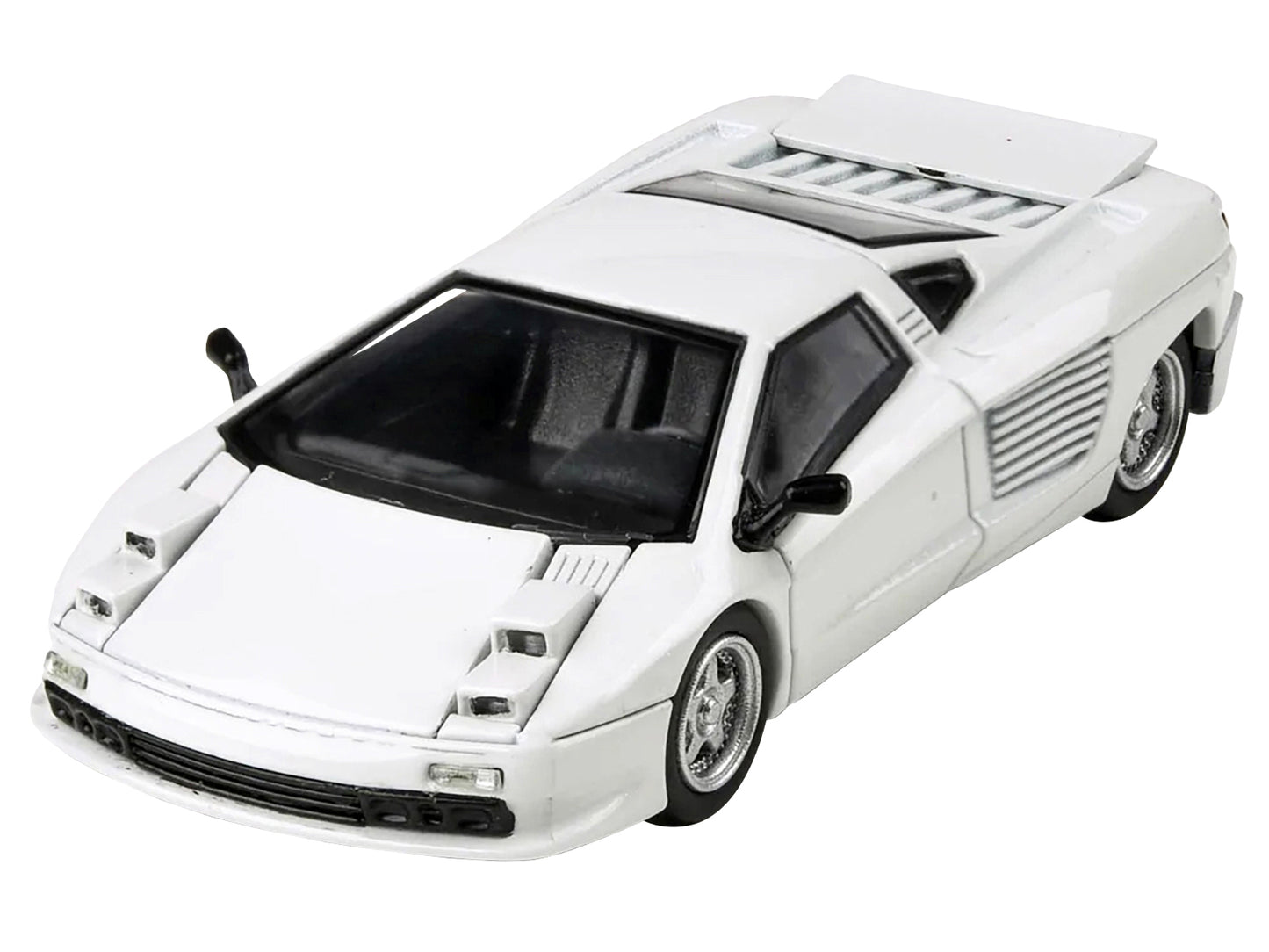 1991 Cizeta V16T Pearlescent White Metallic 1/64 Diecast Model Car by Paragon Models