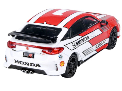 2023 Honda Civic Type R FL5 Red and White "Indycar Pace Car" 1/64 Diecast Model Car by Paragon Models