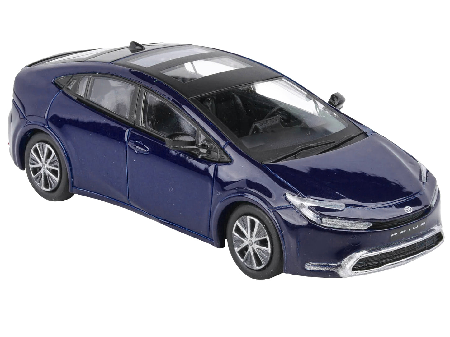 2023 Toyota Prius Reservoir Blue with Black Top and Sun Roof and Sun Roof 1/64 Diecast Model Car by Paragon Models