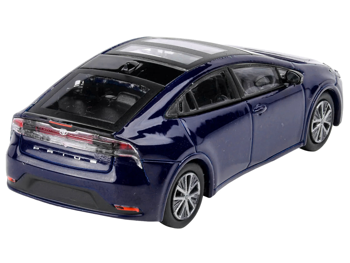 2023 Toyota Prius Reservoir Blue with Black Top and Sun Roof and Sun Roof 1/64 Diecast Model Car by Paragon Models