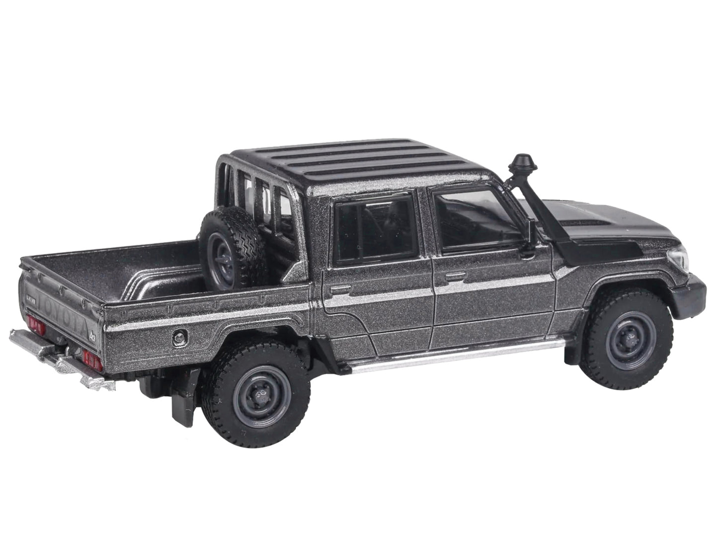 2014 Toyota Land Cruiser LC 79 Pickup Truck Graphite Gray Metallic 1/64 Diecast Model Car by Paragon Models