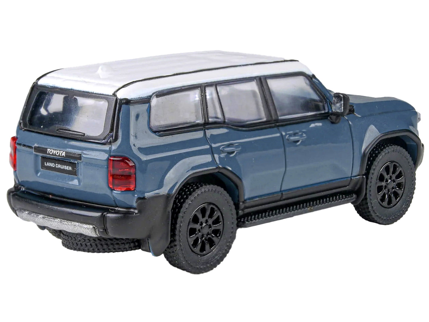 2024 Toyota Land Cruiser 250 Prado Heritage Blue with White Top 1/64 Diecast Model Car by Paragon Models