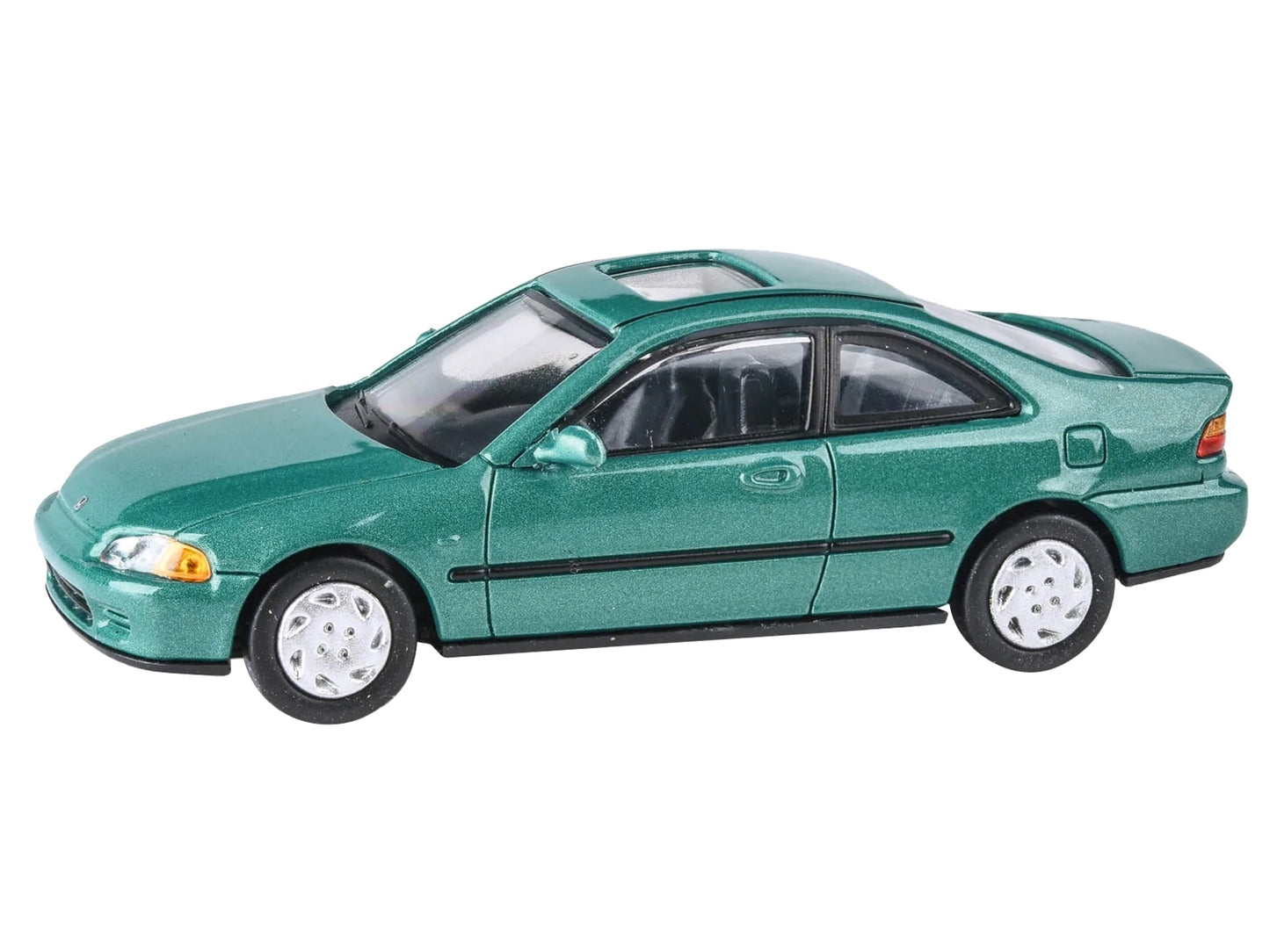 1995 Honda Civic Coupe EJ1 Aztec Green Metallic with Sunroof 1/64 Diecast Model Car by Paragon Models