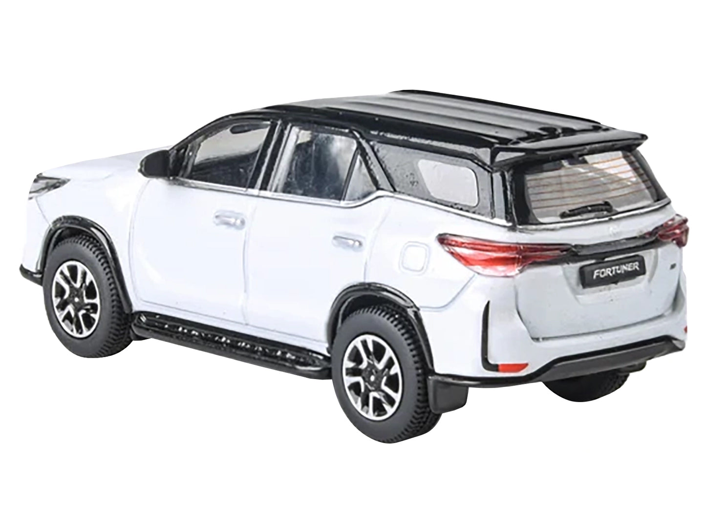 2023 Toyota Fortuner Platinum White with Black Top 1/64 Diecast Model Car by Paragon Models