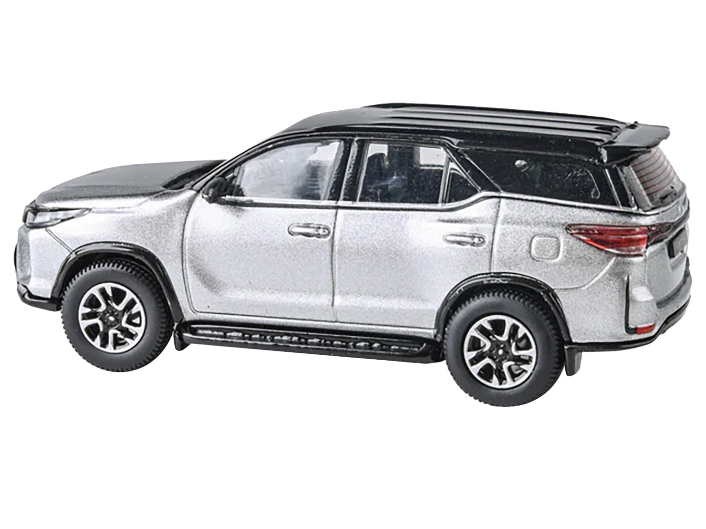 2023 Toyota Fortuner Silver Metallic with Black Top 1/64 Diecast Model Car by Paragon Models