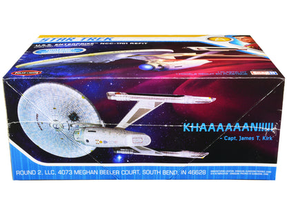 Skill 2 Snap Model Kit U.S.S. Enterprise NCC-1701 Refit Spaceship "Star Trek II: The Wrath of Khan" (1982) Movie 1/1000 Scale Model by Polar Lights