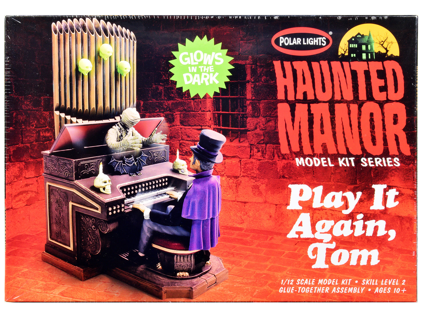 Skill 2 Model Kit Haunted Manor "Play it Again Tom" Diorama Set 1/12 Scale Model by Polar Lights