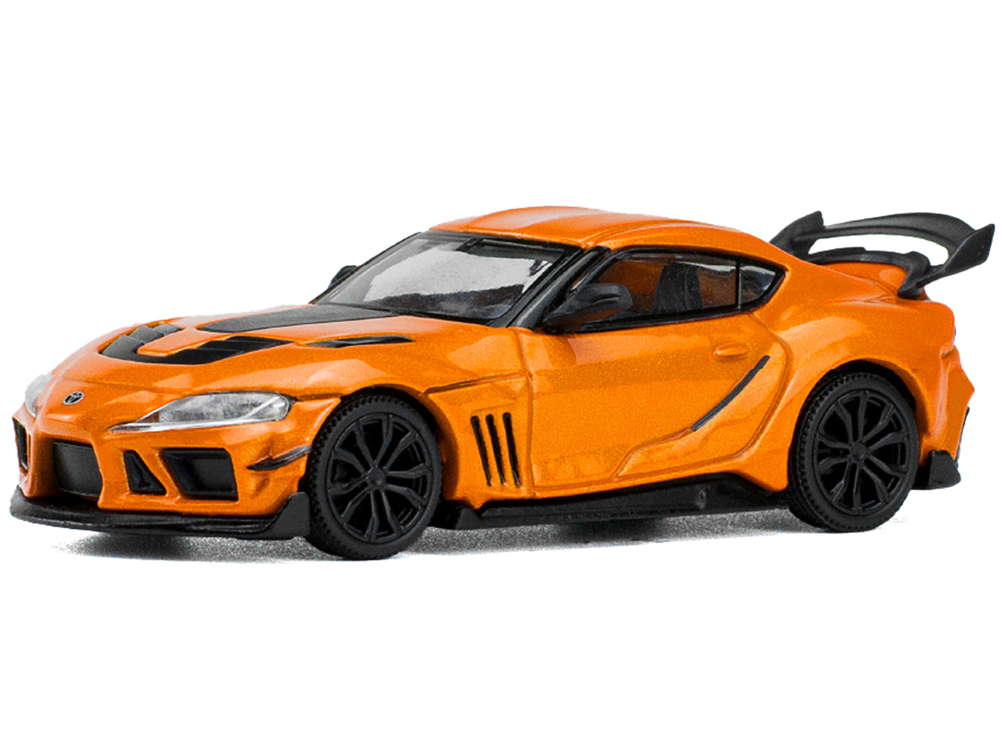 Toyota Supra "DarwinPro 66G WBK" Orange Metallic 1/64 Diecast Model Car by Pop Race