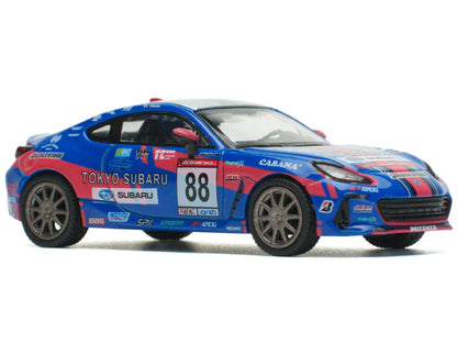 Subaru BRZ #88 Blue with Graphics "Tokyo Subaru Racing" 1/64 Diecast Model Car by Pop Race