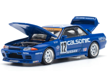 GTR R32 RHD (Right Hand Drive) #12 Kazuyoshi Hoshino - Toshio Suzuki "Calsonic" Winner "Japanese Touring Car Championship" (1990) 1/64 Diecast Model Car by Pop Race