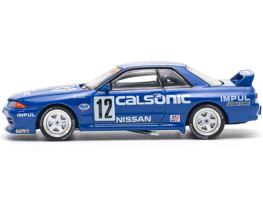 GTR R32 RHD (Right Hand Drive) #12 Kazuyoshi Hoshino - Toshio Suzuki "Calsonic" Winner "Japanese Touring Car Championship" (1990) 1/64 Diecast Model Car by Pop Race