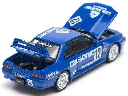 GTR R32 RHD (Right Hand Drive) #12 Kazuyoshi Hoshino - Toshio Suzuki "Calsonic" Winner "Japanese Touring Car Championship" (1990) 1/64 Diecast Model Car by Pop Race