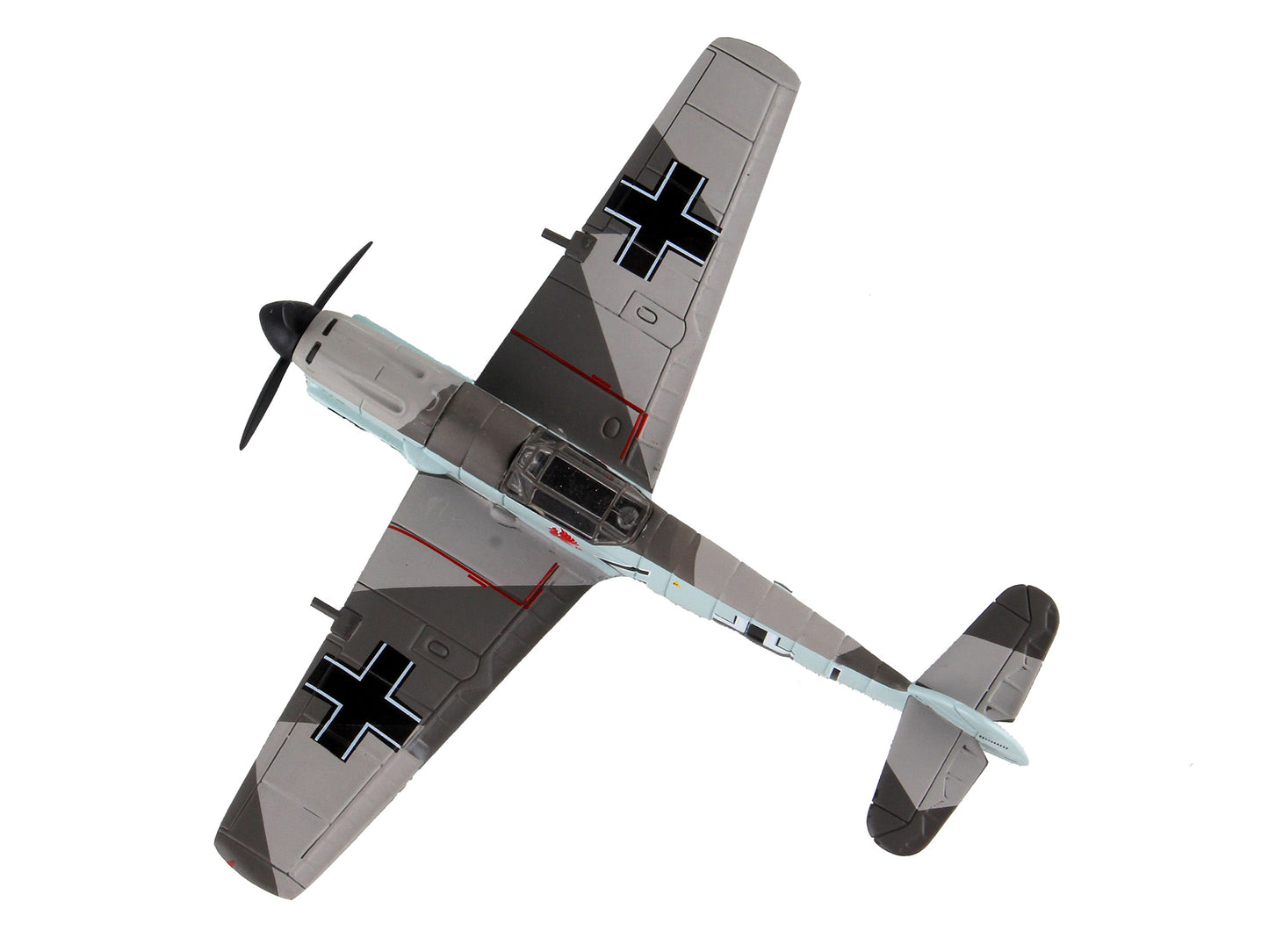 Messerschmitt Bf-109 Fighter Aircraft "Black 1 Ace Adolf Galland" German Luftwaffe 1/87 Diecast Model Airplane by Postage Stamp