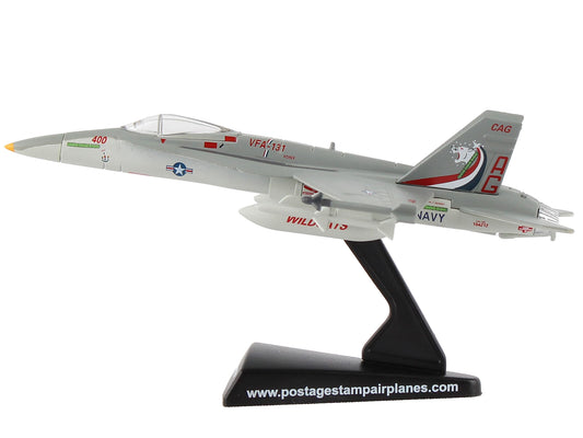 McDonnell Douglas F/A-18C Hornet Fighter Aircraft "VFA-131 Wildcats" United States Navy 1/150 Diecast Model Airplane by Postage Stamp