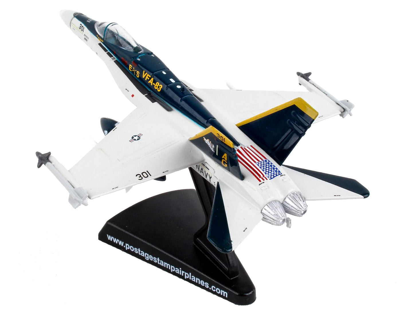 McDonnell Douglas F/A-18C Hornet Fighter Aircraft "VFA-83 Rampagers" United States Navy 1/150 Diecast Model Airplane by Postage Stamp