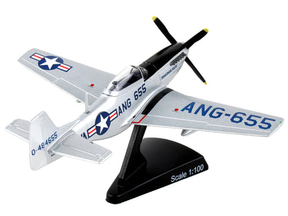 North American TF-51D Mustang Fighter Aircraft #655 "Toulouse Nuts West Virginia Air National Guard" United States  Air Force 1/100 Diecast Model Airplane by Postage Stamp