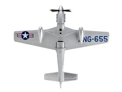 North American TF-51D Mustang Fighter Aircraft #655 "Toulouse Nuts West Virginia Air National Guard" United States  Air Force 1/100 Diecast Model Airplane by Postage Stamp