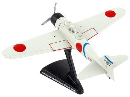 Mitsubishi A6M2 Zero Fighter Aircraft V-107 "Tainan Koukutai - Saburou Sakai" Imperial Japanese Navy 1/97 Diecast Model Airplane by Postage Stamp