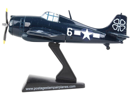 Grumman F4F Wildcat Aircraft #6 "USS Petrof Bay" United States Navy 1/87 (HO) Diecast Model Airplane by Postage Stamp