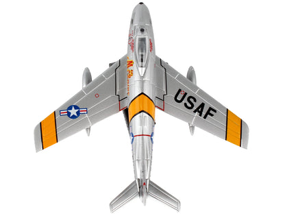 North American F-86F Sabre Fighter Aircraft "Mig Mad Marine" United States Air Force 1/110 Diecast Model Airplane by Postage Stamp