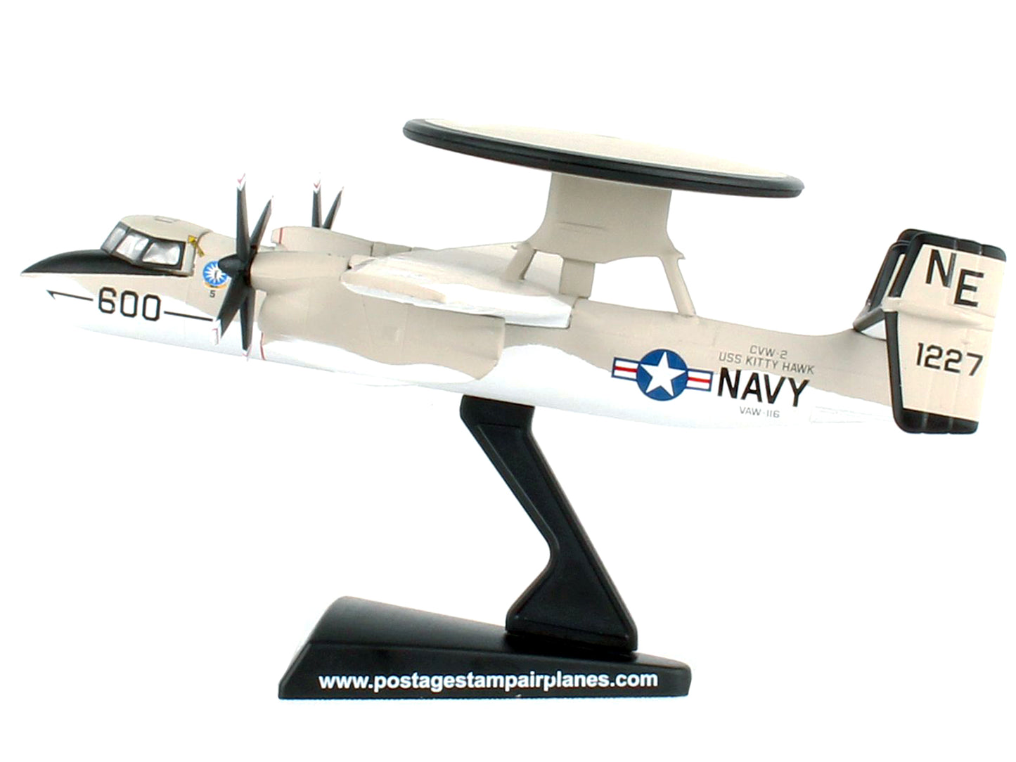 Northrop Grumman E-2C Hawkeye Aircraft "VAW-116 Sun Kings" United States Navy 1/145 Diecast Model Airplane by Postage Stamp