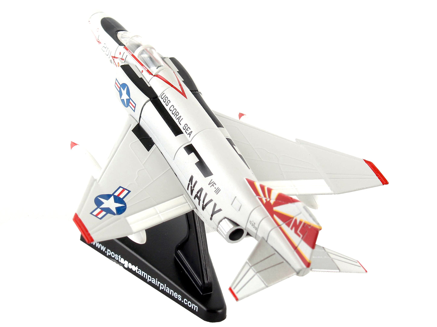 McDonnell Douglas F-4B Phantom II Fighter Aircraft "VF-111 Sundowners" United States Navy 1/155 Diecast Model Airplane by Postage Stamp