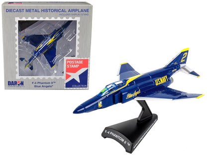 McDonnell Douglas F-4B Phantom II Fighter Aircraft "Blue Angels" United States Navy 1/155 Diecast Model Airplane by Postage Stamp