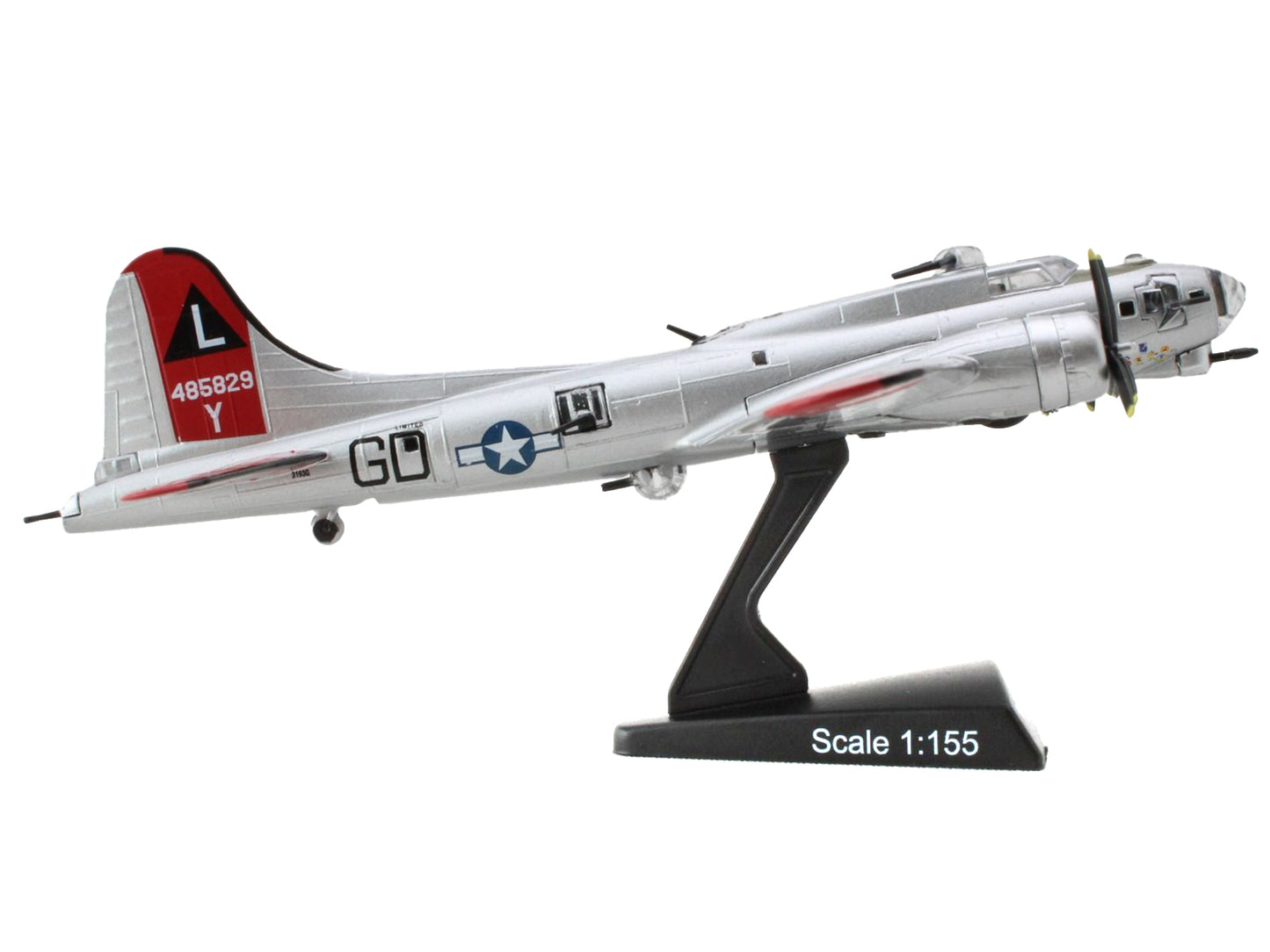 Boeing B-17G Flying Fortress Bomber Aircraft "Yankee Lady" United States Army Air Force 1/155 Diecast Model Airplane by Postage Stamp