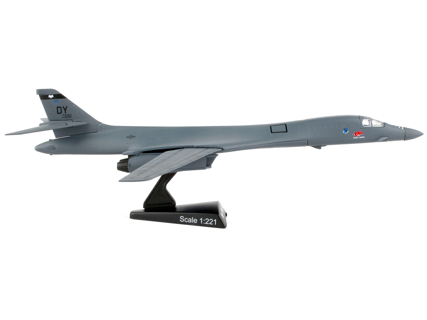 Rockwell International B-1B Lancer Bomber Aircraft "Boss Hawg" United States Air Force 1/221 Diecast Model Airplane by Postage Stamp