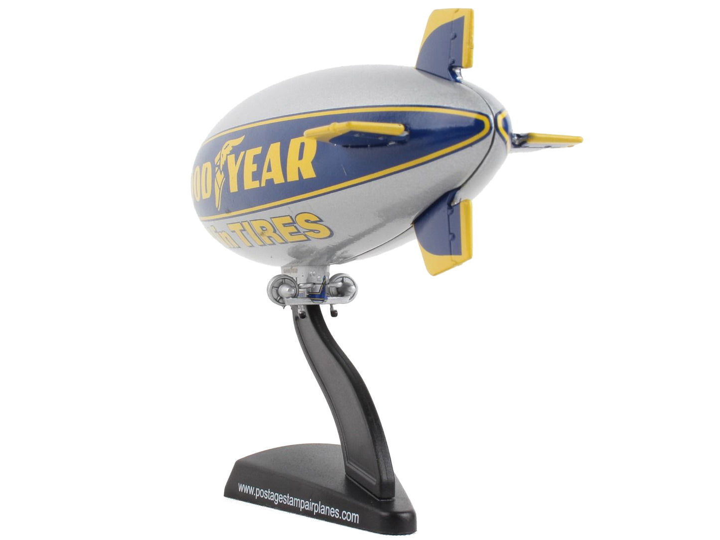 Goodyear Blimp Silver Metallic with Blue and Yellow Graphics "#1 in Tires" 1/350 Diecast Model Airplane by Postage Stamp