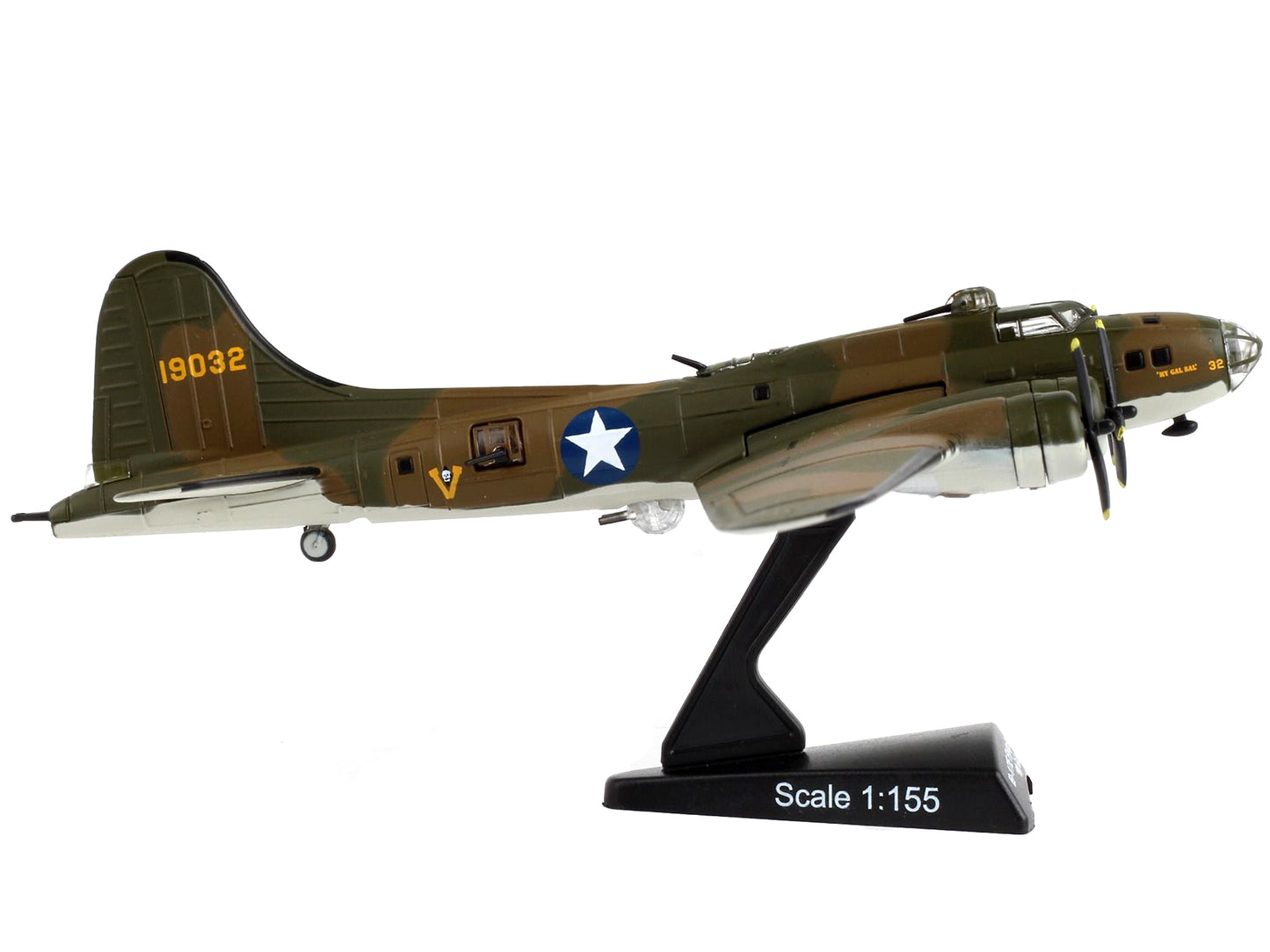 Boeing B-17E Flying Fortress Bomber Aircraft "My Gal Sal" United States Army Air Corps 1/155 Diecast Model Airplane by Postage Stamp