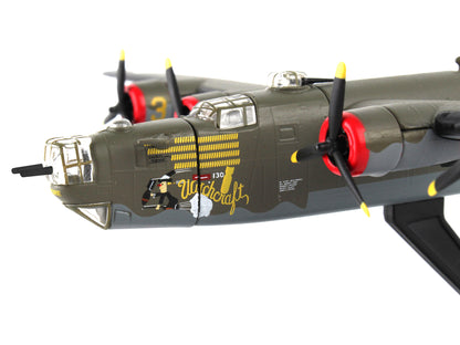 Consolidated B-24J Liberator Bomber Aircraft "Witchcraft 467th Bomb Group 790 Bomb Squadron" United States Army Air Forces 1/163 Diecast Model Airplane by Postage Stamp