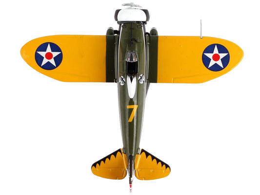 Boeing P-26 "Peashooter" Fighter Aircraft United States Army Air Corps 1/63 Diecast Model Airplane by Postage Stamp