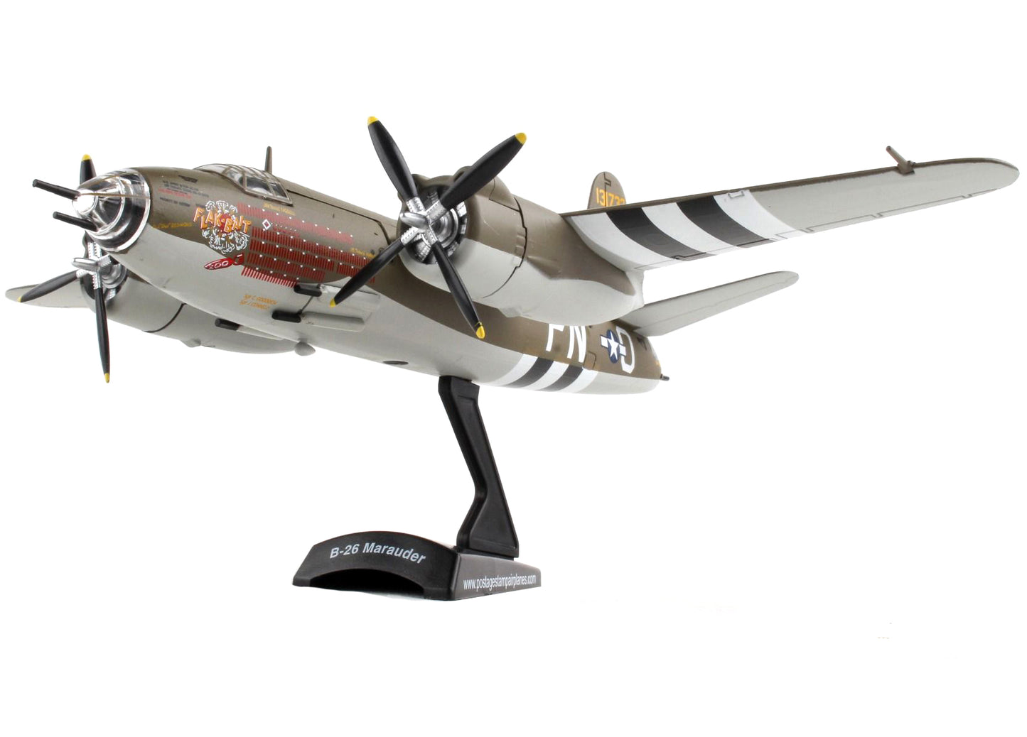 Martin B-26 Marauder Bomber Aircraft "Flak Bait" United States Army Air Forces 1/107 Diecast Model Airplane by Postage Stamp