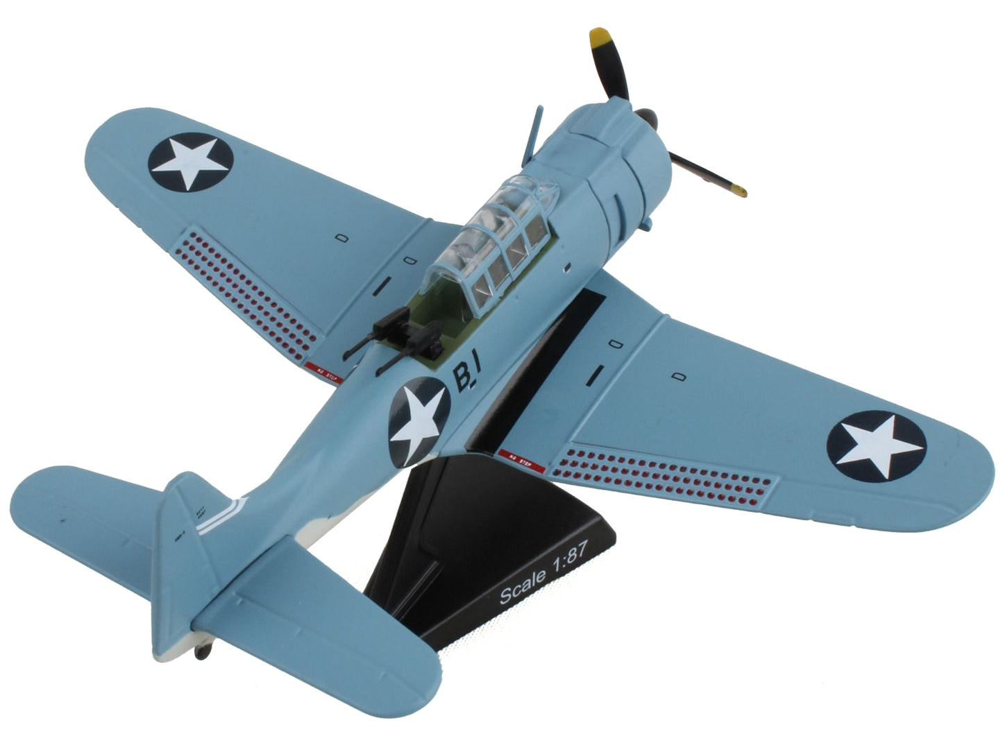 Douglas SBD-3 Dauntless Aircraft "Lt. Richard Best" United States Navy 1/87 Diecast Model Airplane by Postage Stamp