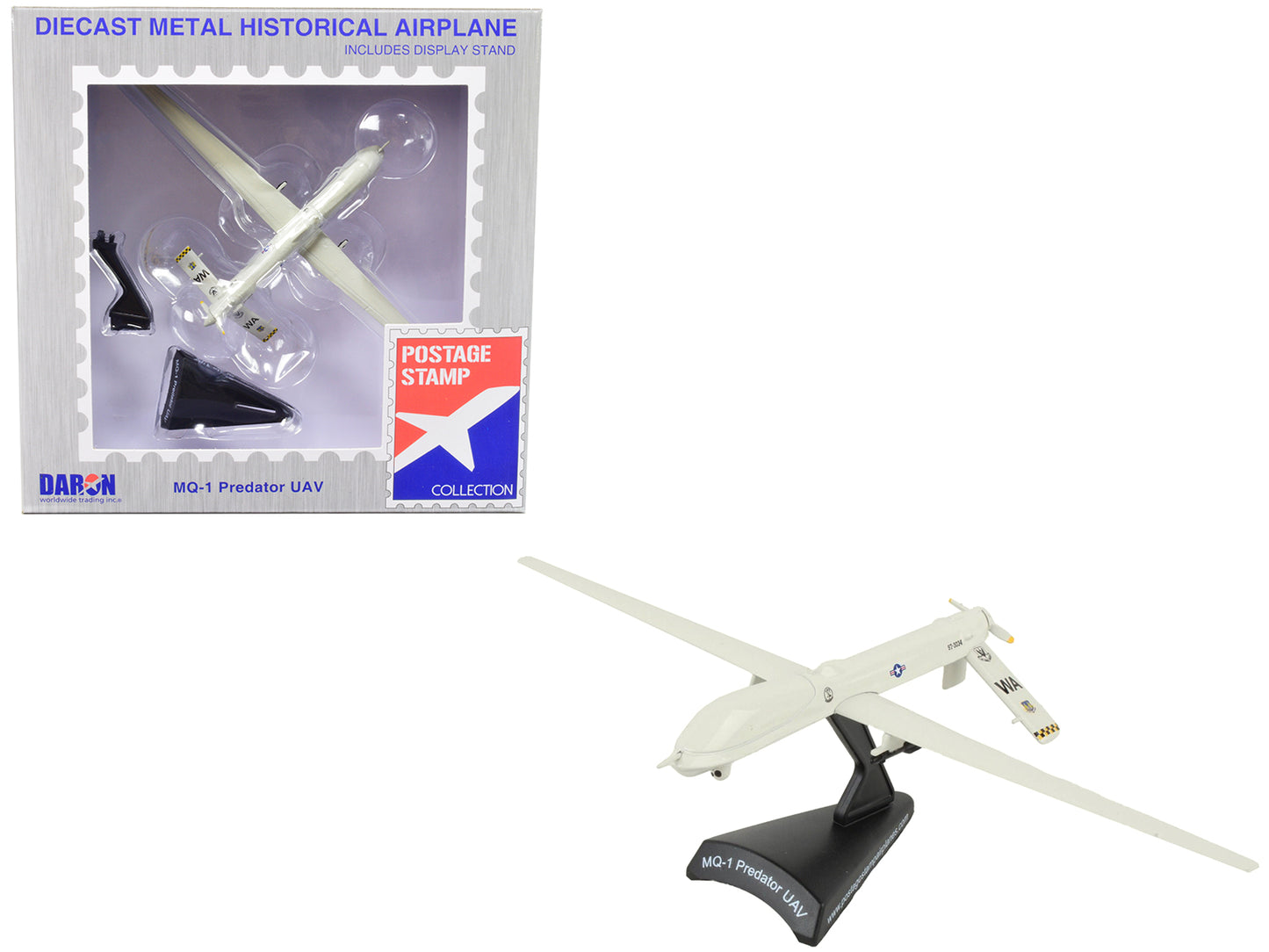 General Atomics MQ-1 Predator UAV Drone Aircraft "CIA - United States Air Force" 1/87 (HO) Diecast Model  by Postage Stamp