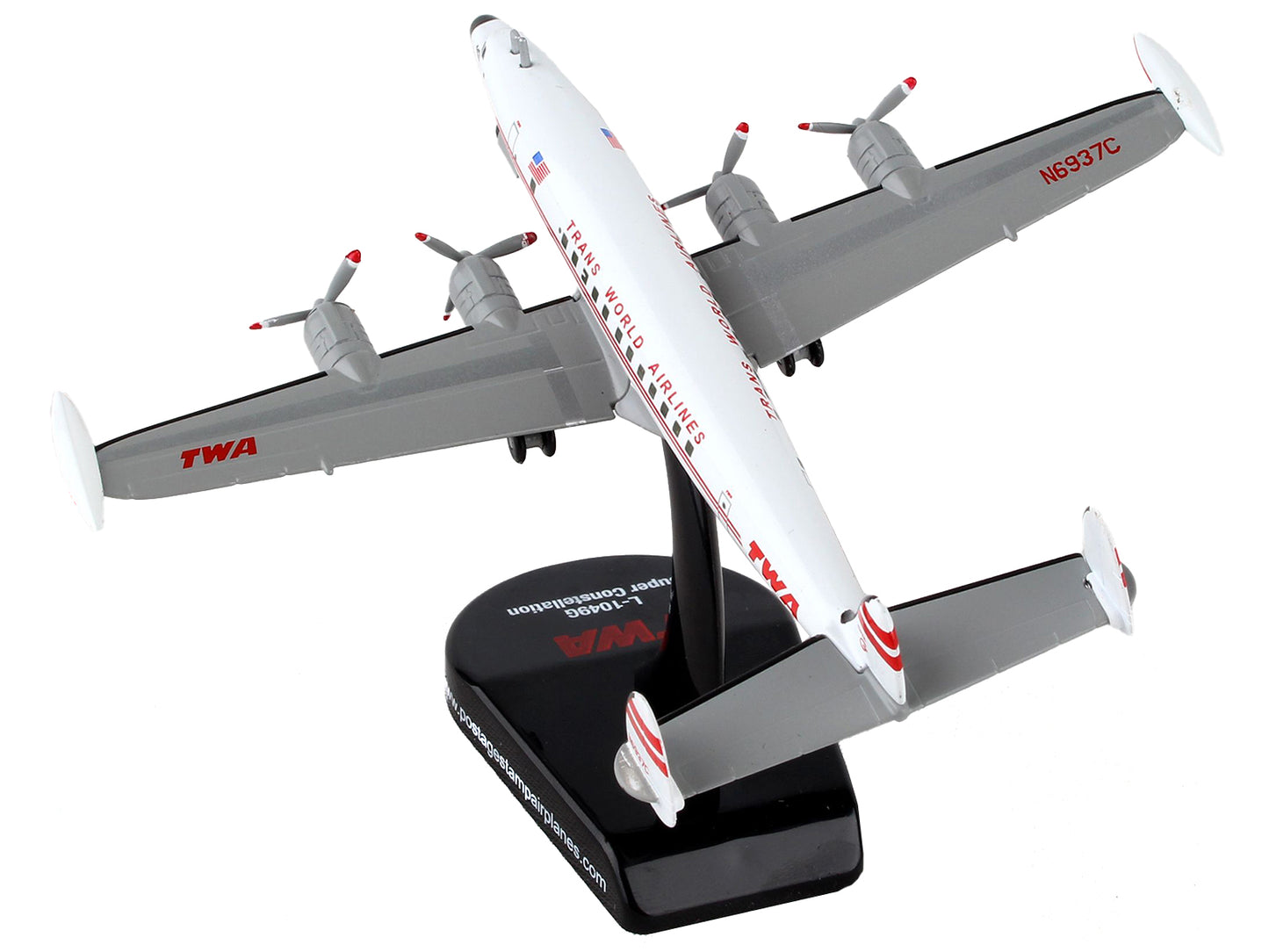 Lockheed L-1049G Super Constellation Commercial Aircraft "Trans World Airlines (TWA)" 1/300 Diecast Model Airplane by Postage Stamp