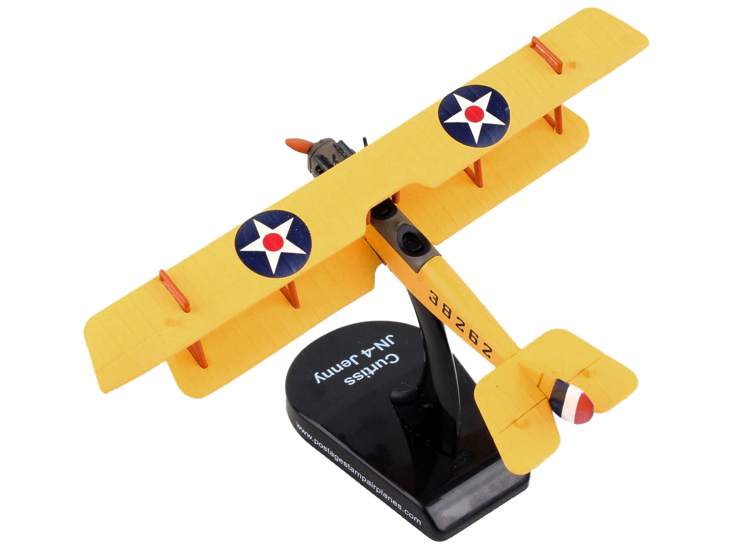 Curtiss JN4 "Jenny" Biplane Aircraft "US Air Mail Service" United States Army 1/100 Diecast Model Airplane by Postage Stamp